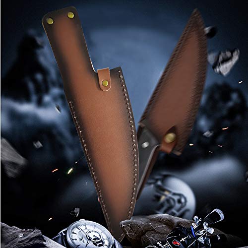 XYJ Chef's Knife Sheath 8 Inch Leather Knife Case for Kitchen Chef Knife with Belt Loop