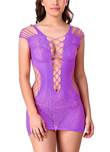 Image of Xs and Os Women's Polyamide Spandex Solid Above Knee Baby Doll Lingerie