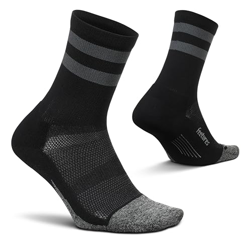 Image of Feetures Elite Light Cushion Mini Crew Sock - Sport Sock with Targeted Compression