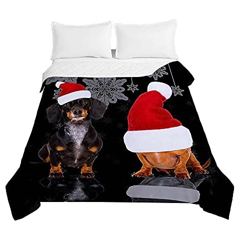 Colcha de Verano-Primavera Reversible con Estampado de Perro 3D Cover