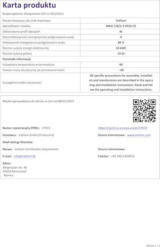 OutsideMAG 178/1-5 Gas-Durchlauferhitzer für den Außenbereich, Vaillant 17 l, wasserdicht