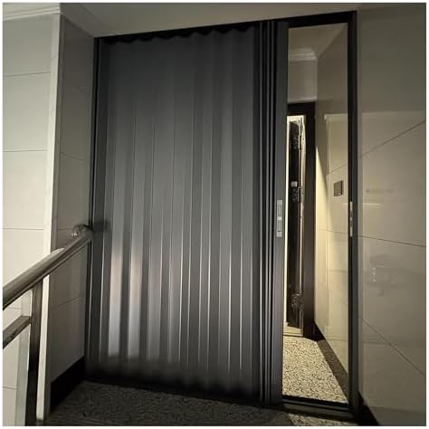 Aluminum Alloy Sliding Room Divider, Metal Folding Door with Accessories, Adjustable 22-80 inches, Modern Indoor Space Separator for Privacy and Style