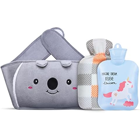 KUYOU Unicorn Hot Water Bag with Plush Cover Cover