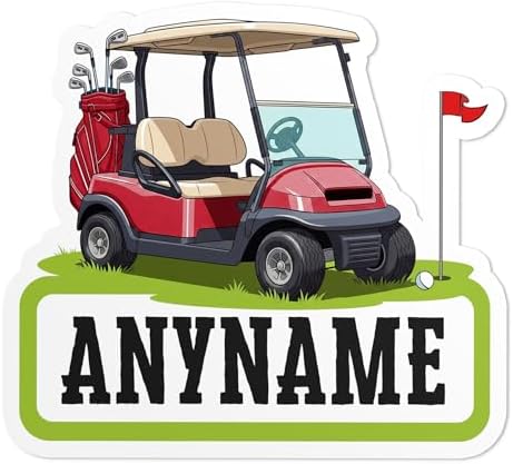 Amazon.com: Custom Golf Name Sticker Personalized Golf Sports Name ...