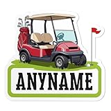 Custom Golf Name Sticker Personalized Golf Sports Name Stickers Golf Cart Waterproof Vinyl Stickers For Laptop Water Bottle Cars Phone Case Decal Decor Stuff Gifts