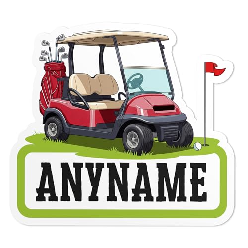 Custom Golf Name Sticker Waterproof Vinyl Decal