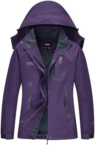 DCmount Regenjacke Damen Wasserdicht übergangsjacke damen Outdoor Wanderjacke softshelljacke für damen mit Kapuze