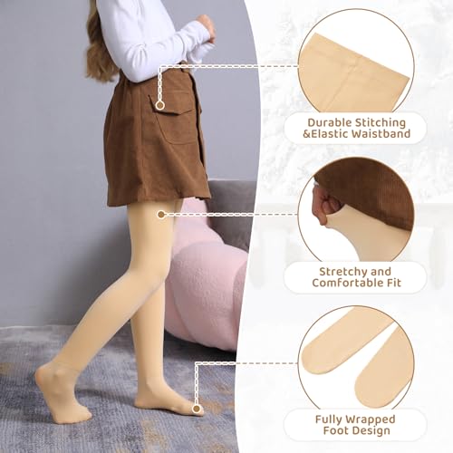 Century Star Girls Fleece Lined Tights Winter Tights Warm Leggings for Girls Ballet Dance Toddler Tights Thick Kids Stockings4