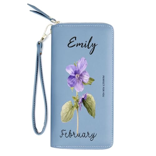 Image of GEEAD Custom Design Wristlet Wallets for Women PU Leather RFID Blocking Wallet