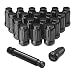 YITAMOTOR 12x1.25 Lug Nuts Black, Spline Drive Wheel Lug Nuts Conical Seat 1.38" Tall Compatible for Infiniti Nissan Scion Subaru with 1 Lug Nut Key, 20+1Pcs