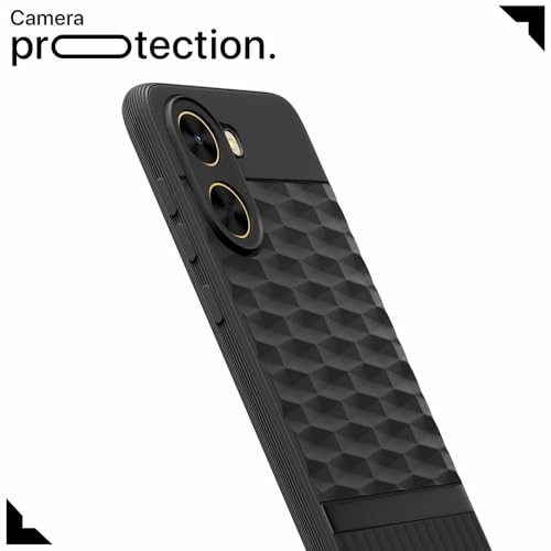 Image of Shockproof Case for Poco C71 4G / Redmi A5 4G | Full Camera Protection | TPU Flexible Back Cover for Poco C71 4G / Redmi A5 4G (Matte Black)