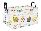 ONOEV Rectangular Folding Laundry Basket,waterproof Canvas Basket,gift basket,Suitable for children's room,Office,Clothes,Toys Storage(Easter Eggs)