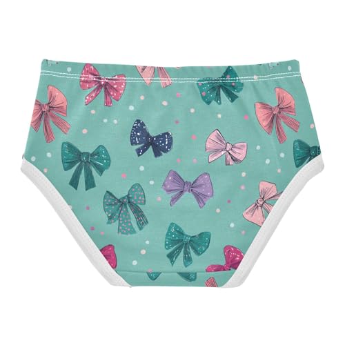 Wusikd Bows Green Girls' Underwear Cotton Girls Briefs Soft Toddler Underwear 2T2