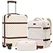 Coolife Luggage Set Suitcase Carry On Luggage PC Hardshell Luggage TSA Lock Spinner Wheels Telescopic Handle