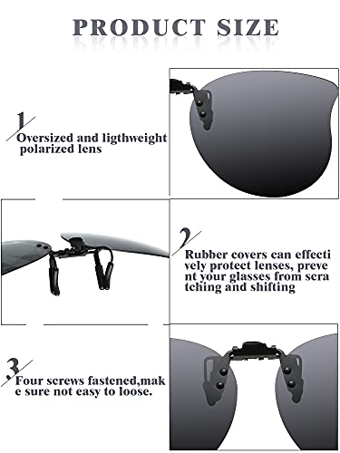 Frienda 3 Pairs Polarized Clip On Sunglasses Cat Eye Flip Lens Rimless Sunglasses for Women2