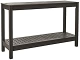 Cambridge Casual Solid Wood Alfresco Outdoor Console Table – Dark Brown Finish – Durable and Stylish Accent Plant Table for Patio, Deck, Porch, Garden, and Outdoor Spaces