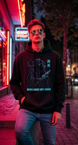 Buy Dagcros Death Comes Soft-Coded Grim Reaper Hoodie – Cyberpunk