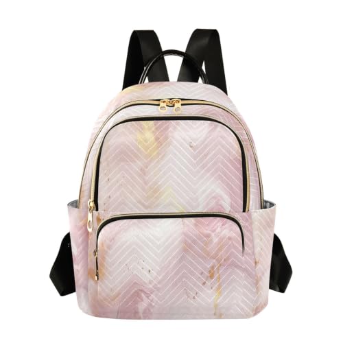 Mini sac à dos marbre rose doré pour vos sorties et virées shopping en ville