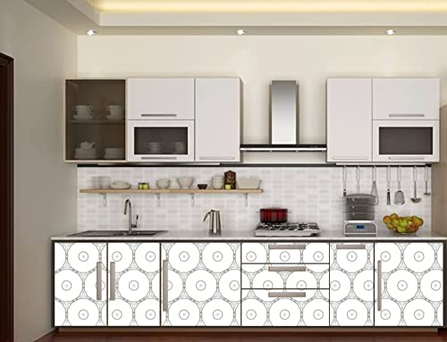 Image of CABANA HOMES Wall Stickers Geometrical DIY Wallpaper for Furnitue (45 x 125 cm, 2 Rolls) (12 sq. ft) Decals Self Adhesive Wardrobe, Door, Almirah, Office
