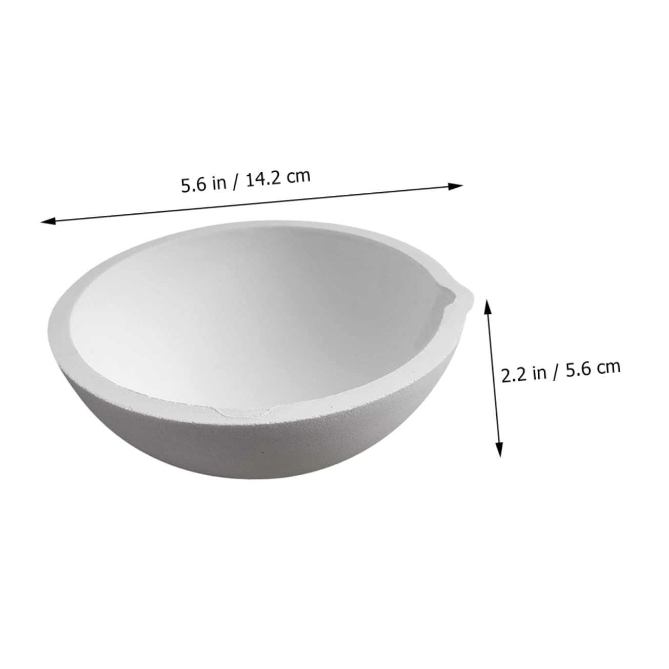 Piatto di Evaporazione Rotondo in Quarzo Bianco e Posizionamento Stabile Superficie di Evaporazione Ingrandita per Laboratorio con Beccuccio per Scuola e Laboratorio