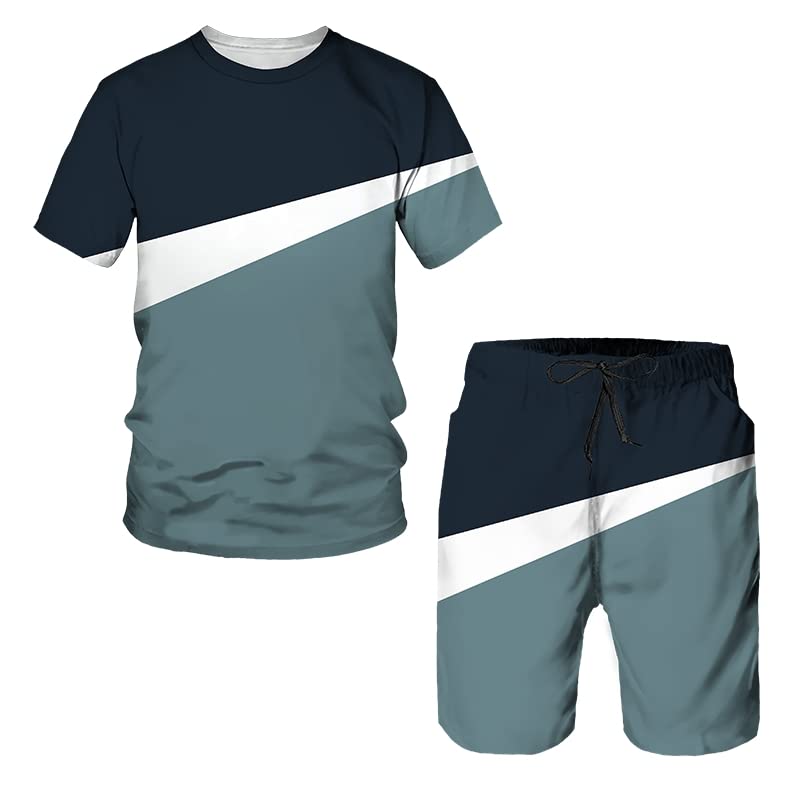 Ensemble t-shirt deux pièces homme idéal pour les vacances d'été décontractées