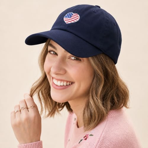Image of USA Flag & Embroidery Premium 100% Cotton Low Profile Adjustable Baseball Dad Cap