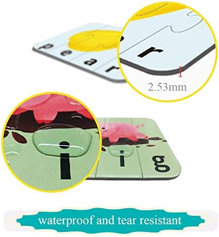 Paper Master Words Spelling Matching Puzzles with Matching Images, Self-Correcting Spelling Jigsaw Puzzles Matching Games for Toddlers, Perfect for Preschool Learning 4