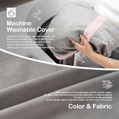 Image of 5FT Bean Bag Chair 5'Giant Bean Bag Chairs with Adults, Large Beanbag Chair