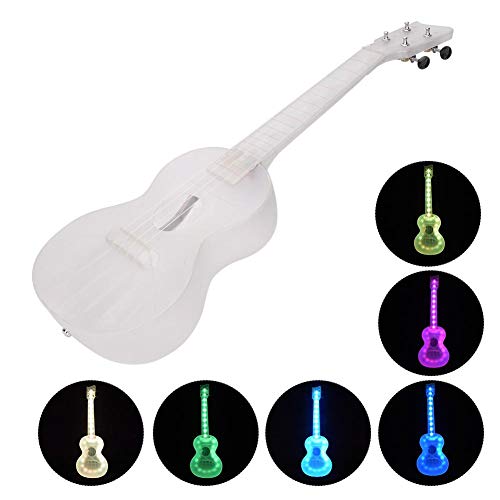 ODEROL LIANXIAO – Ukulélé, 23in ukulélé Transparent avec 5 Modes DIRIGÉ Sac léger et ukulélé, PC USB Chargement Lumineux Ukulele intégré à la Batterie for débutant, Famille, Amis, fête - Les Beatles, Paul McCartney, John Lennon, RIngo Starr, George Harrison ODEROL LIANXIAO - Ukulélé, 23in ukulélé Transparent avec 5 Modes DIRIGÉ Sac léger et ukulélé, PC USB Chargement Lumineux Ukulele intégré à la Batterie for débutant, Famille, Amis, fête – Image 4