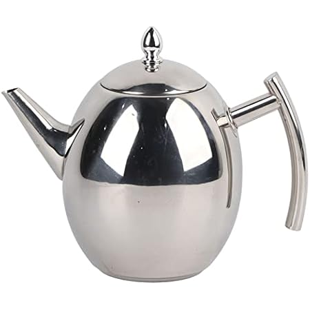 Bredemeijer Edelstahl Teekanne 1,2L - Doppelwandig Mit Teefilter & Untersetzer