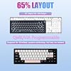 BOYI GMK67Pro Keyboard Barebones Kit,QMK/VIA Programmable BT5.0/2.4G/Type-C Tri-Mode Wireless RGB Gasket Mounted 65% Mini Custom RGB Mechanical Keyboard with Knob DIY Kit(Black)