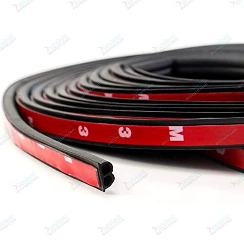 Image of com B Shape Weather Strip Soundproofing Rubber Seal for Car Truck (Self Adhesive) - (5 Meters)