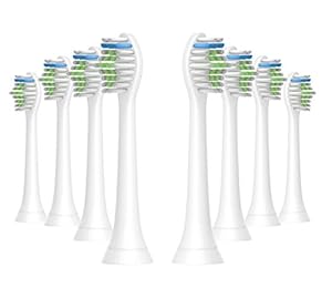 YanBan 8pcs Replacement Toothbrush Heads for Philips Electric Toothbrush Heads, Compatible with DiamondClean, FlexCare,HealthyWhite, EasyClean, HydroClean, PowerUp
