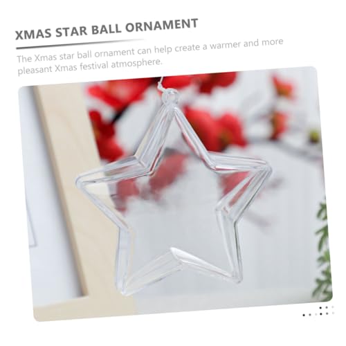 Bolas transparentes rellenables para personalizar tu árbol de Navidad con estrellas 5
