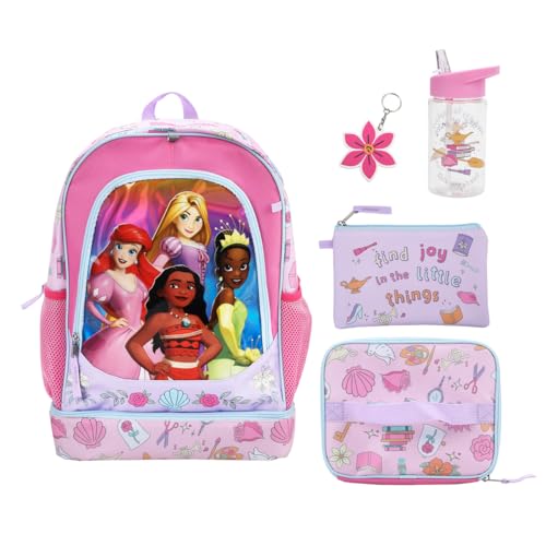 BIOWORLD Girls Five-Piece Backpack and Lunchbox Set (Big Kid) Pink 1 One Size