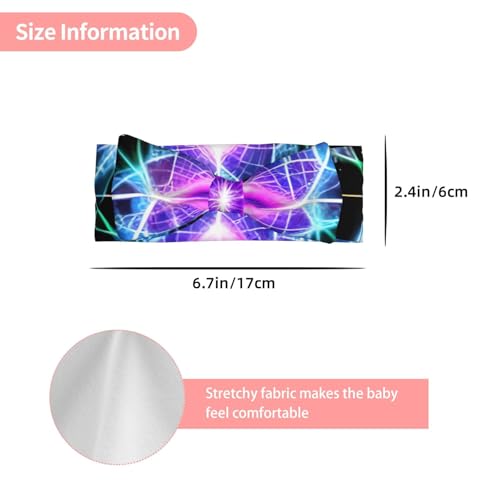 Eight Dimensional Space Picture Baby Bow Headband Super Stretchy Soft Bows Hair Accessories for Newborn Infants Toddlers Kids Girls3