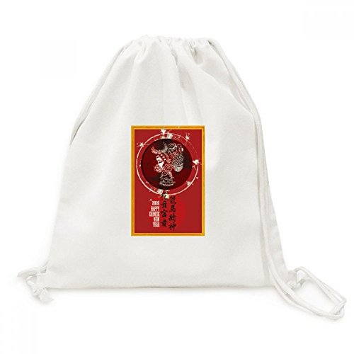 Bonne année sac à dos léger en toile de fleur pour ranger vos affaires