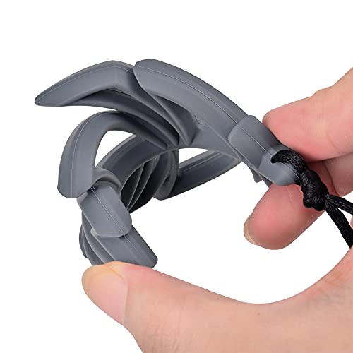 Image of Sensory Chew Necklace for Kids Adults,Fidgety ChewingToy Made of Soft Silicone,Leaf Feather Chewlery Necklaces BPA-Free