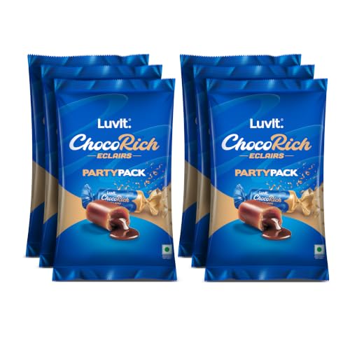 Image of LuvIt. Chocorich Classic Eclairs Chocolate | Birthday Party Pack | Pack of 6-390g Each