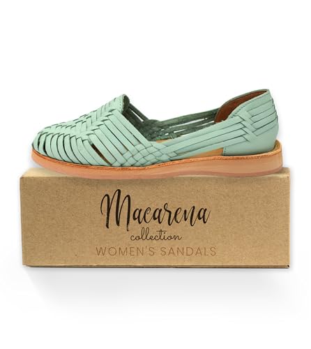 Image of Macarena Collection Womens Shoes Leather Sandals for Women | Huarache Handmade Mexican Sandals | Comfortable & Stylish Womens Sandals 4150