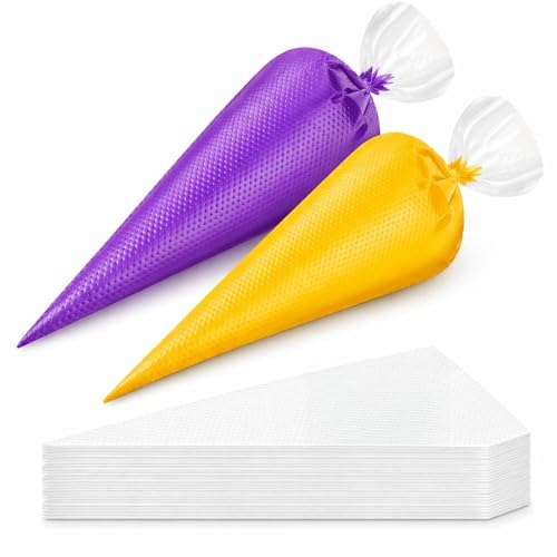 100 Pcs 12 Inch Piping Bags Disposable, Thickened Anti-Burst Pastry Bags for Thick Icing, Non-Slip Cake Decorating Bags for Cookies, Cupcakes and Royal Icing - Food Grade & BPA Free