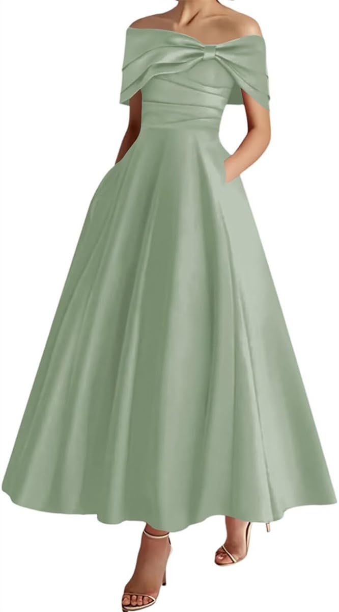 Brigow Women's Sage Tea Length Princess Ball Gowns Solid Homecoming Dress For Teens Corset Costume Party Dresses Uk24