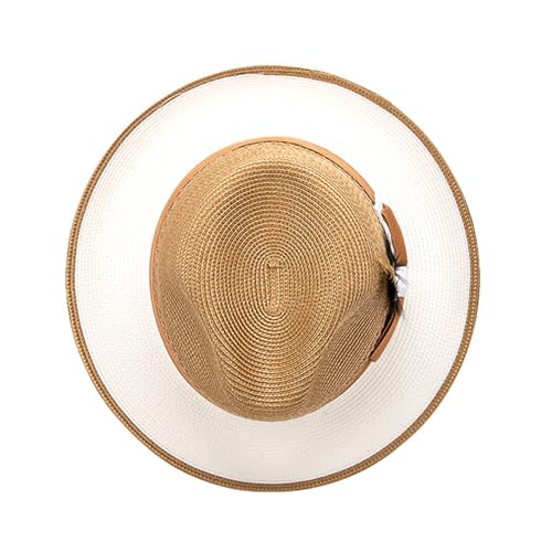 Chapeau de paille Panama réglable contre le vent de plage