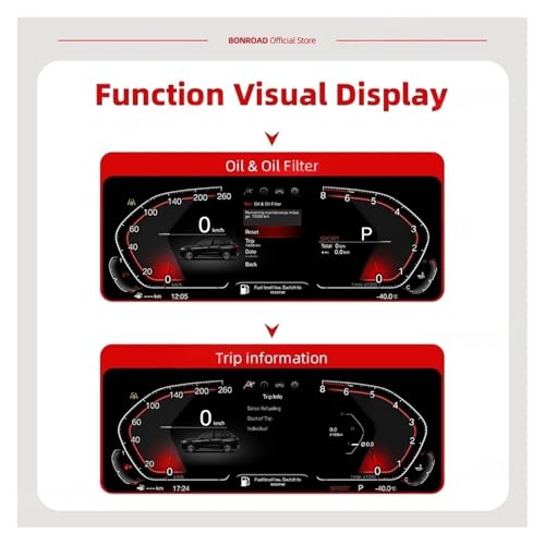 Velocímetro LCD de 12,3 pulgadas para viajes en BMW E70 5