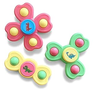VCOSTORE Babyspeelgoed met roterende zuignap, speelgoed voor beginners, draaischijf met draaiende zuignap…
