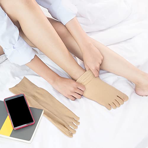 Bencailor 8 Pair Women Toe Sock Thin Breathable Five Toe Finger Separator Sock Crew Ankle for Athletic Summer Run Spring2