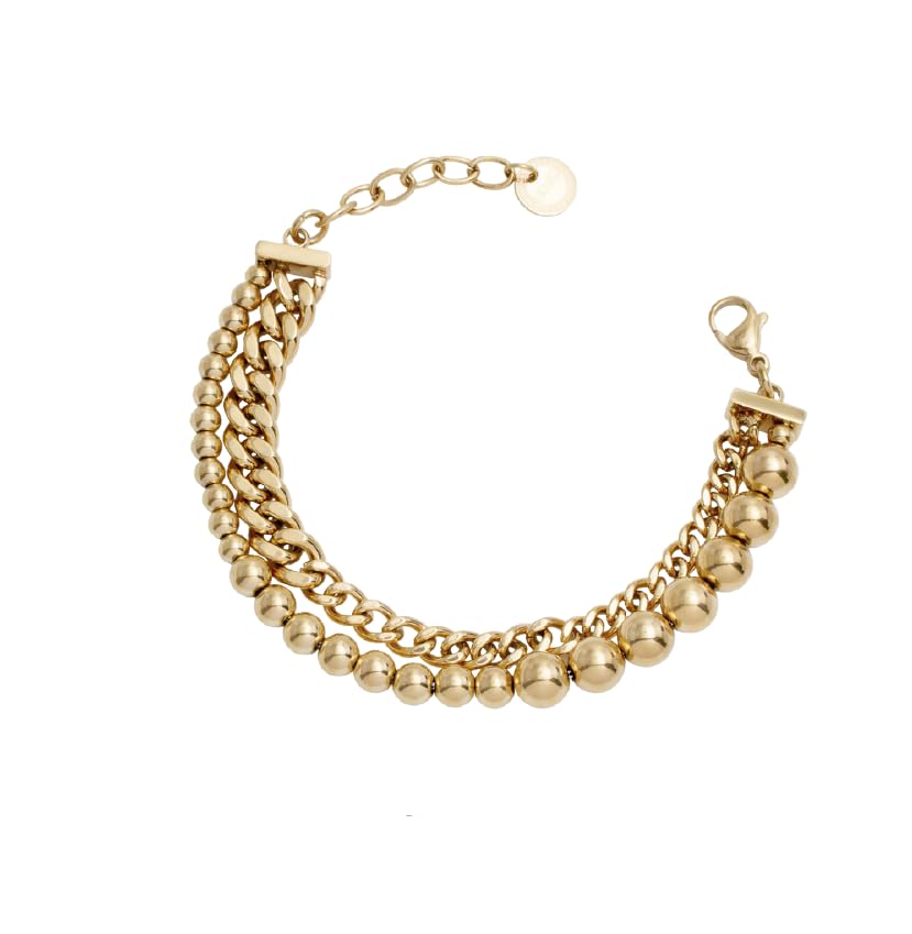 Bracelet femme Liu Jo LJ3050 groumette acier dore cadeau anniversaire
