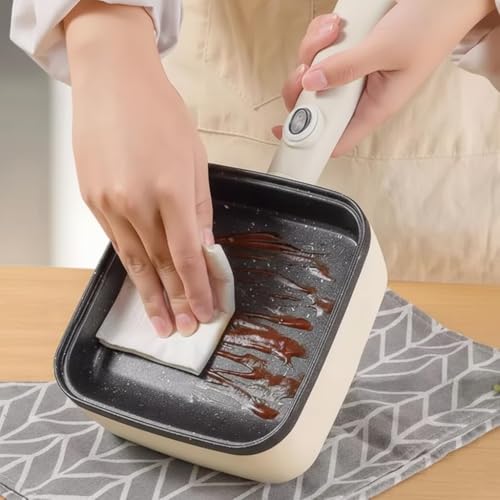 Image of Electric Skillet Non-Stick Square Pan | Multi Cooking Electric Fry Pan with Tempered Glass Lid (1 Compartment)