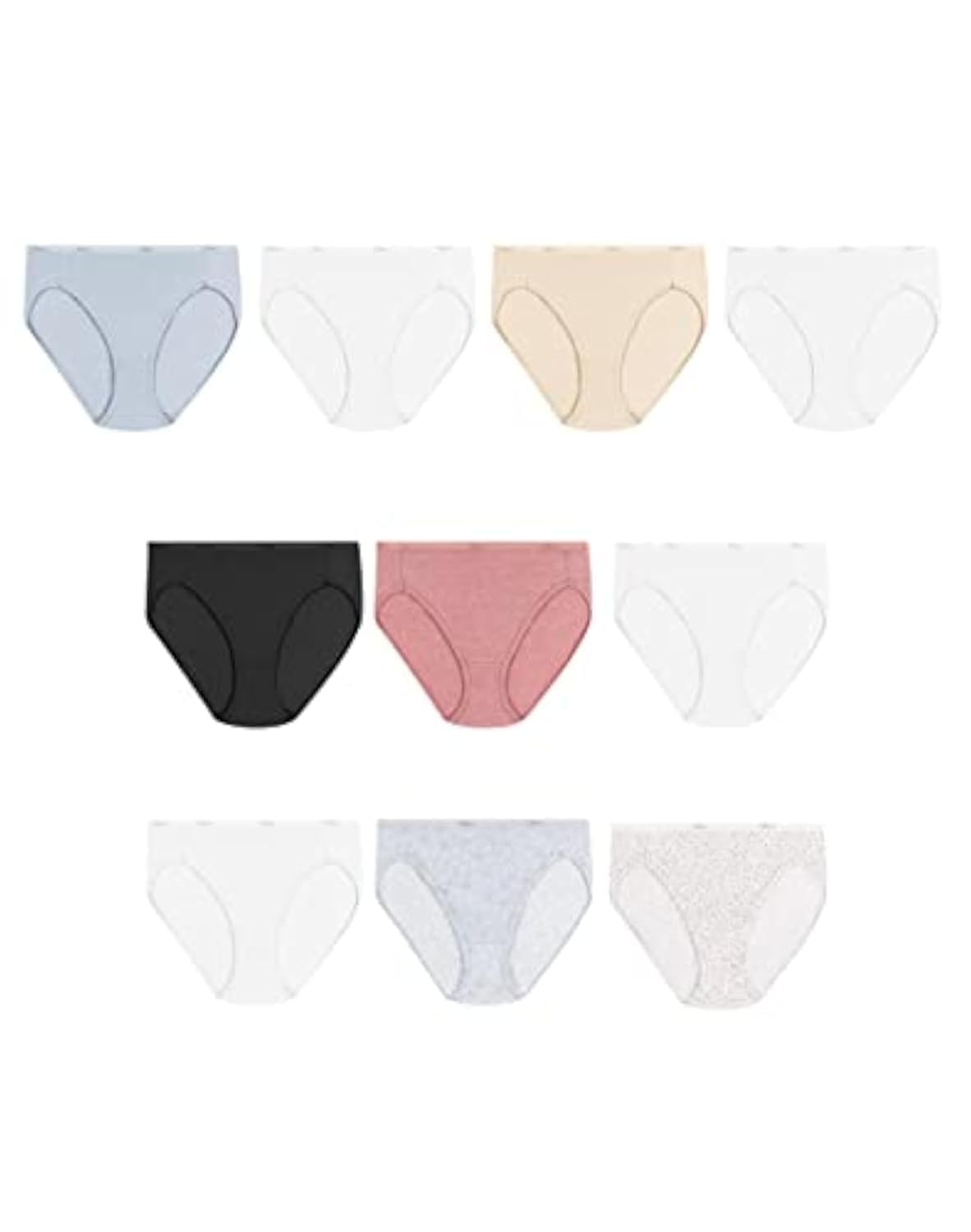 Hanes womens Microfiber Panties Pack, Moisture-wicking Stretch Underwear, 10-pack (Colors May Vary)