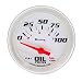 Equus 8164 1-1/2" Electric Oil Pressure Gauge, White with Aluminum Bezel